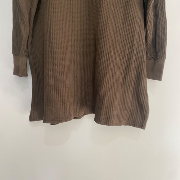 Free People L Travis Waffle Knit Tunic Top - Picture 6 of 14